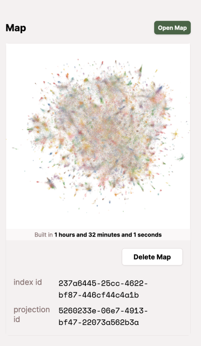 Screenshot of Atlas dataset page map preview section